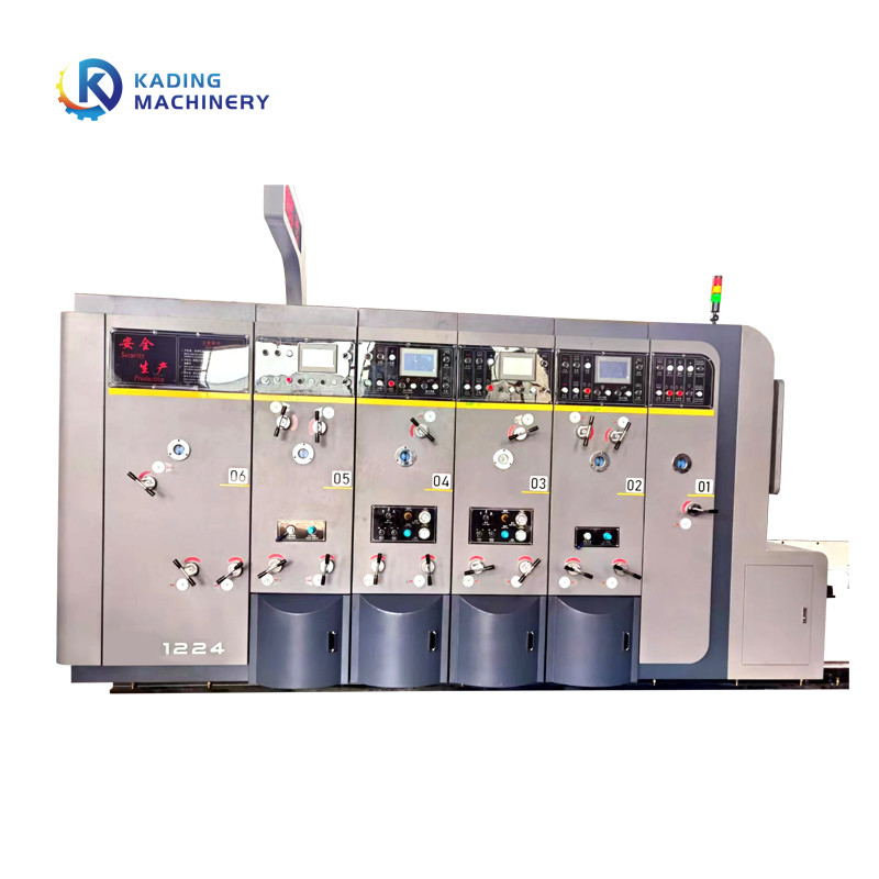 เครื่องพิมพ์กล่องอัตโนมัติสำหรับกระดาษลูกฟูกและการควบคุม PLC