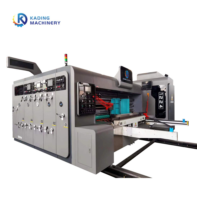 เครื่องพิมพ์กล่องอัตโนมัติสำหรับกระดาษลูกฟูกและการควบคุม PLC