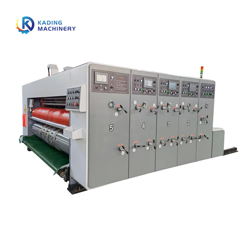 เครื่องตัดตายกล่อง Caton ควบคุม PLC ด้วยความเร็วสูงสำหรับกระดาษลูกฟูก