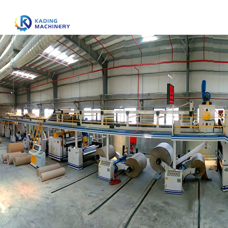ใบกระดาษ corrugated สาย corrugation ความเร็ว 120m / นาที ด้วยเครื่องตัดหมุน