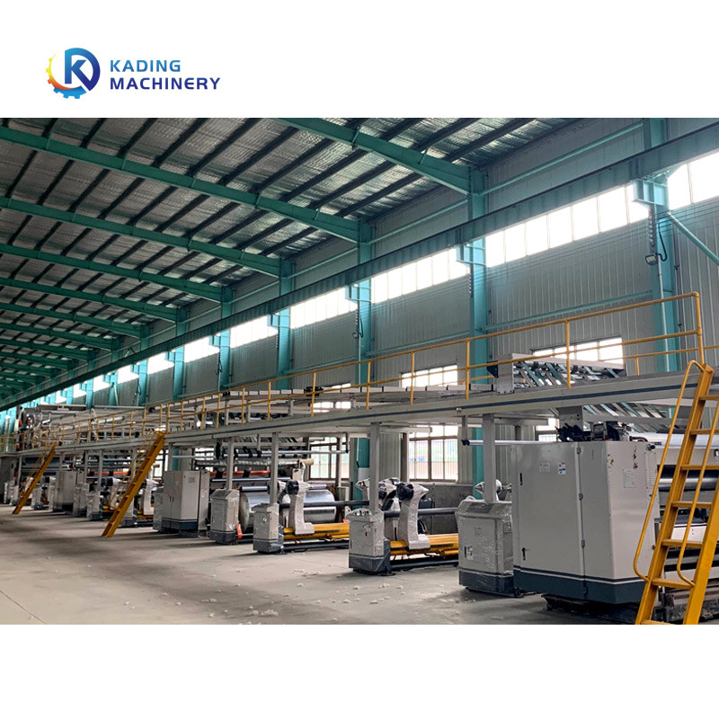 ลอนลอน 3 ชั้นพร้อม Liner Pre Heater และ Single Facer Machine