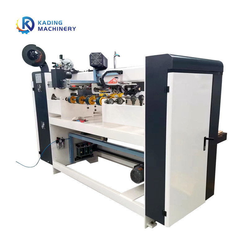 เครื่องเย็บกล่องลูกฟูกชิ้นเดียวพร้อม PLC ควบคุมการป้อนด้วยมือด้วยระบบคอมพิวเตอร์
