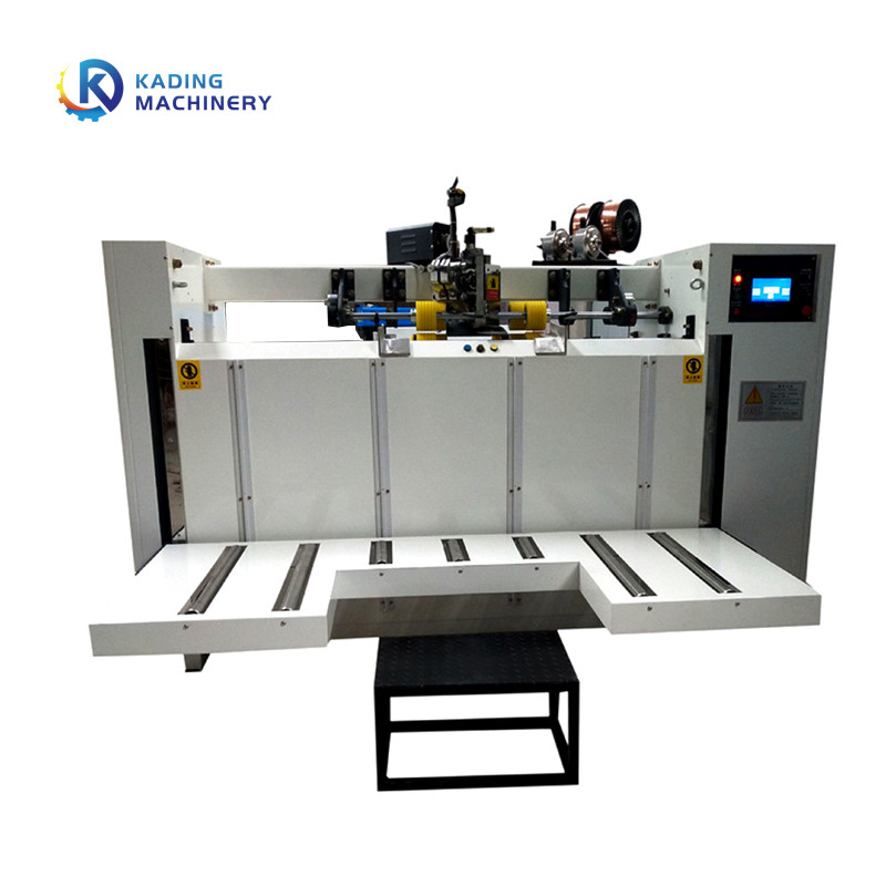 เครื่องเย็บกล่องลูกฟูกชิ้นเดียวพร้อม PLC ควบคุมการป้อนด้วยมือด้วยระบบคอมพิวเตอร์