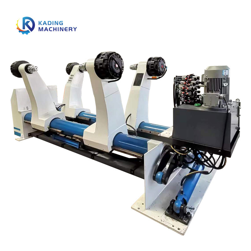 380V 220V Electric Type Shaftless Reel Stand พร้อมเบรคมือสำหรับจ่ายกระดาษแข็ง