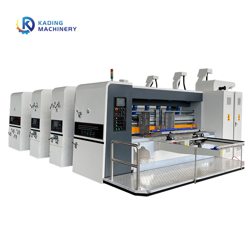 เครื่องพิมพ์กล่องป้อนอาหารเซอร์โวมอเตอร์สำหรับกล่องกระดาษลูกฟูก