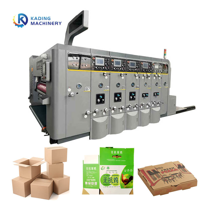 เครื่องพิมพ์กล่อง Flexo Multi Colours สําหรับกล่องปิซซ่า 5 ชั้น