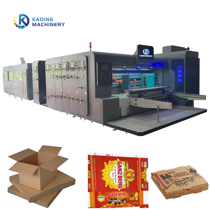 เครื่องพิมพ์กล่องให้อาหารอัตโนมัติสำหรับกระดาษลูกฟูก 250 ชิ้น / นาที