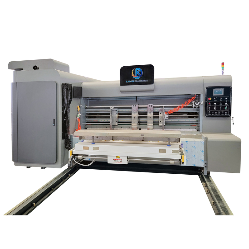 เครื่องพิมพ์กระดาษโอนแอกระบายความร้อนกล่อง corrugated ของอัตโนมัติ servo มอเตอร์อาหาร
