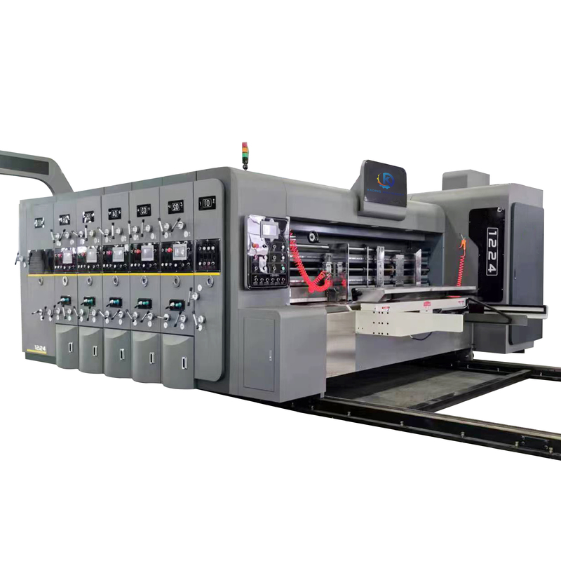 เครื่องพิมพ์กระดาษโอนแอกระบายความร้อนกล่อง corrugated ของอัตโนมัติ servo มอเตอร์อาหาร